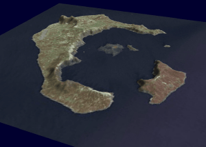 Santorini - modelo 3D.