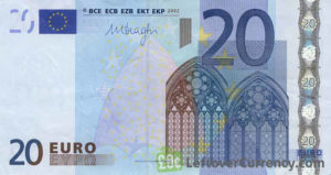 billete azul de 20 euros