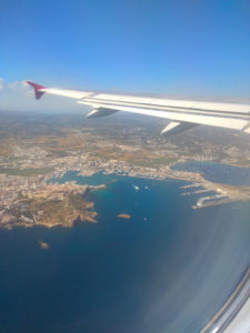 Ciudad de Ibiza vista desde el avión.